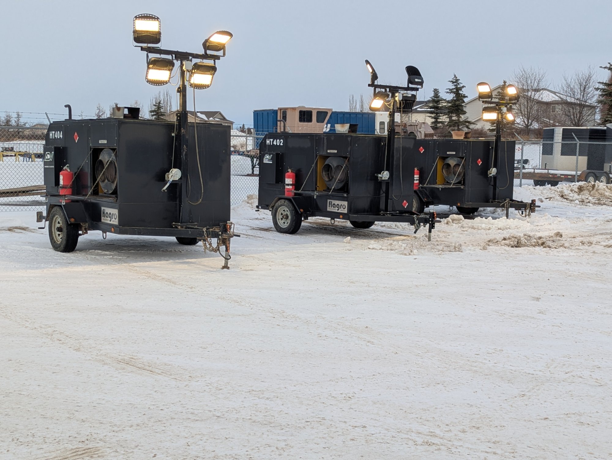 ADV heater units in winter